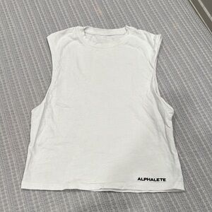 Alphalete 100% Cotton White Muscle Tank